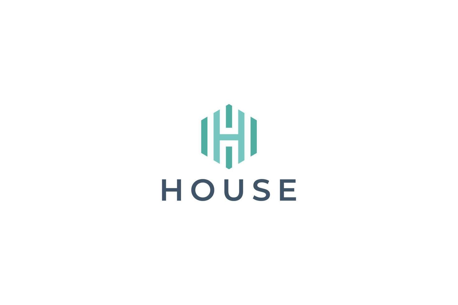 Letter H creative line art technological modern home logo vector