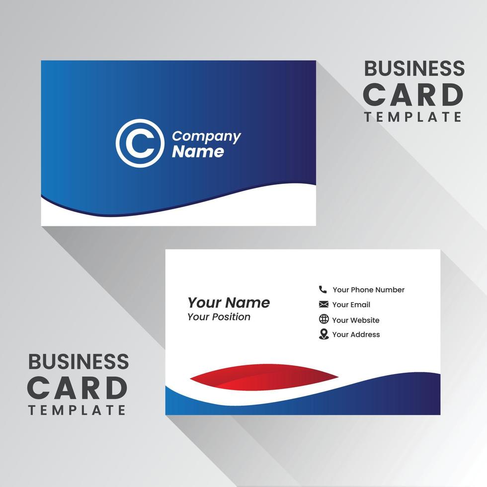 Two sided presentation of professional business or visiting card design. vector