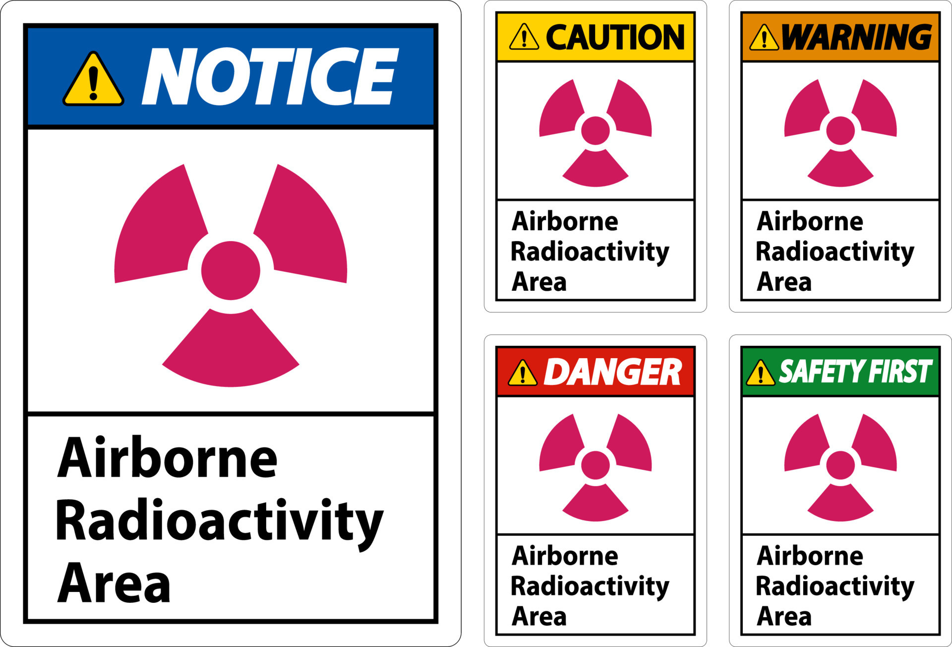 Airborne Radioactivity Area Symbol Sign On White Background 13171093