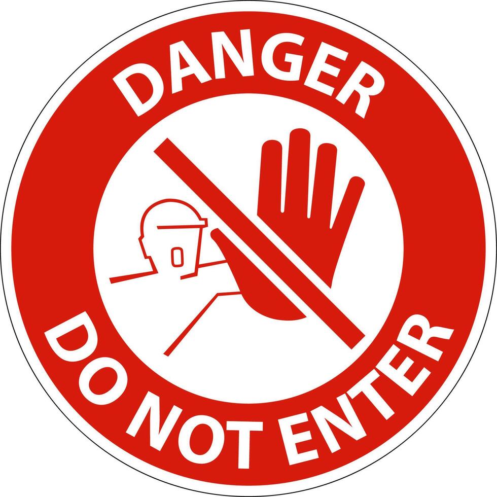 Danger Do Not Enter Authorized Personnel Only Sign vector