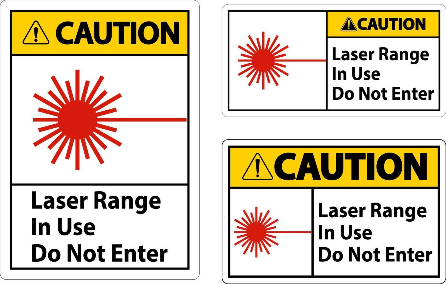 precaución rango láser en uso no ingrese signo vector