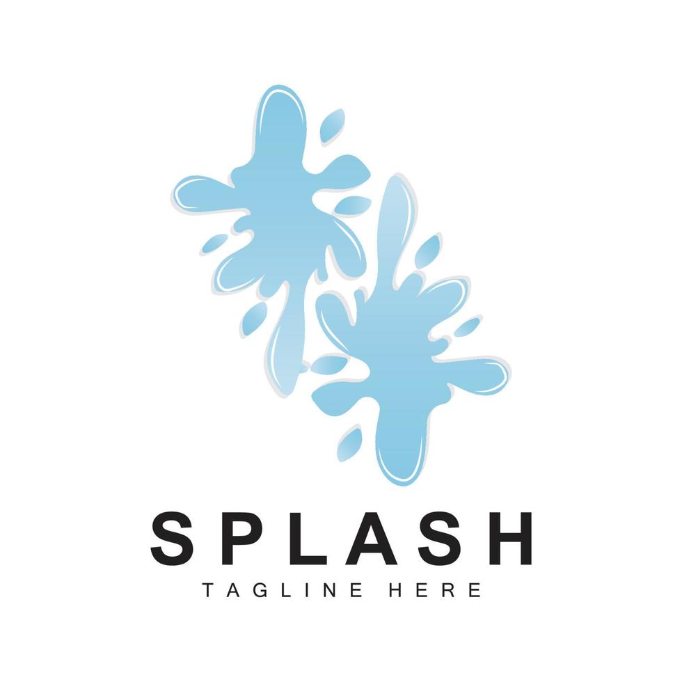 Splash Logo, Water Wave Icon, Bubble Vector, Water Logo Art, Template Illustration vector