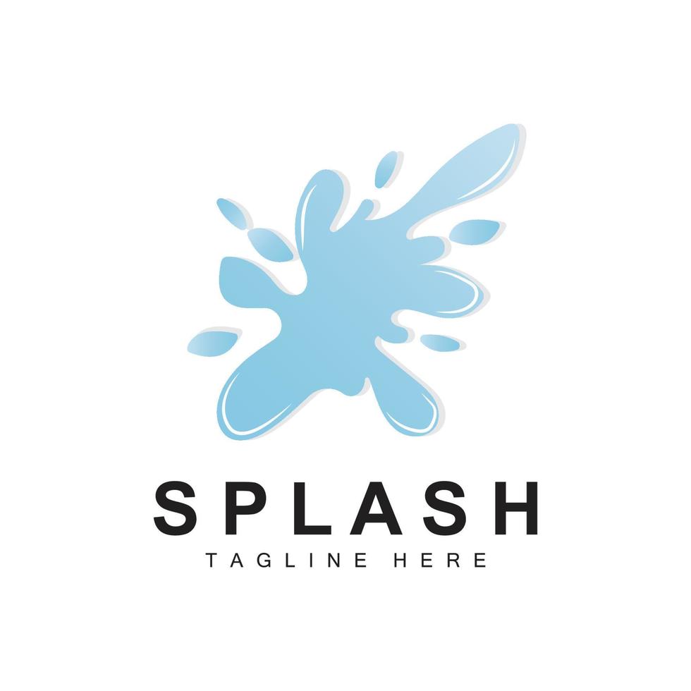 Splash Logo, Water Wave Icon, Bubble Vector, Water Logo Art, Template Illustration vector