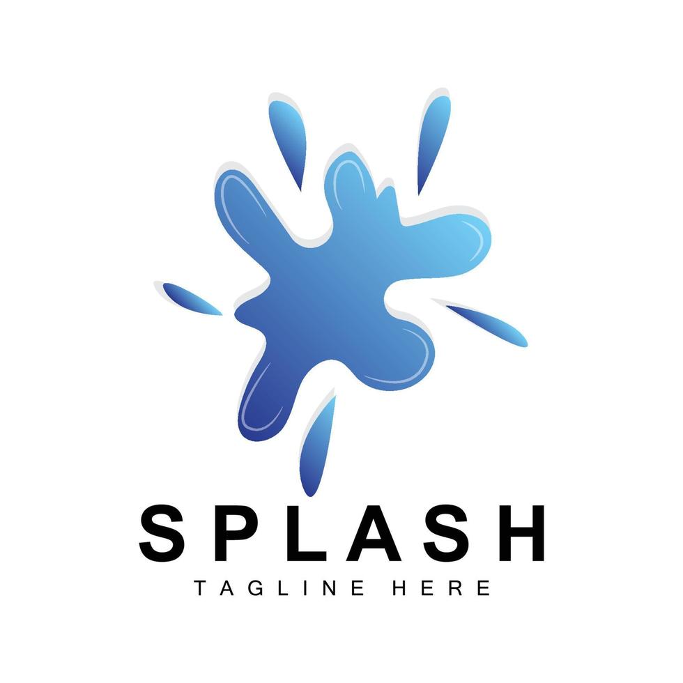 Splash Logo, Water Wave Icon, Bubble Vector, Water Logo Art, Template Illustration vector