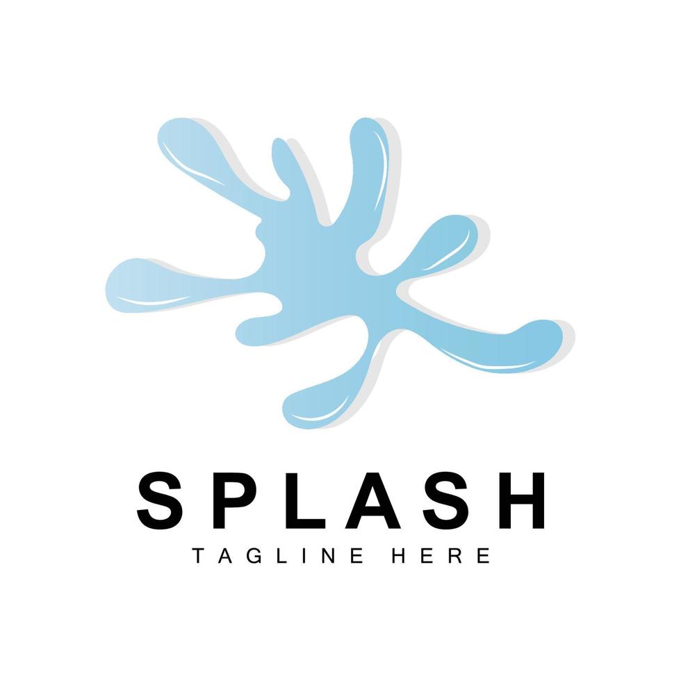 Splash Logo, Water Wave Icon, Bubble Vector, Water Logo Art, Template Illustration vector