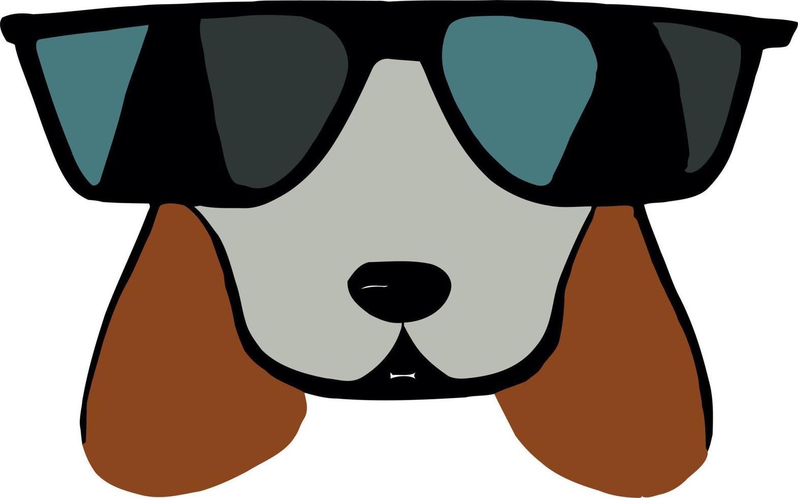 Cool Dog Wearing Glasses vector