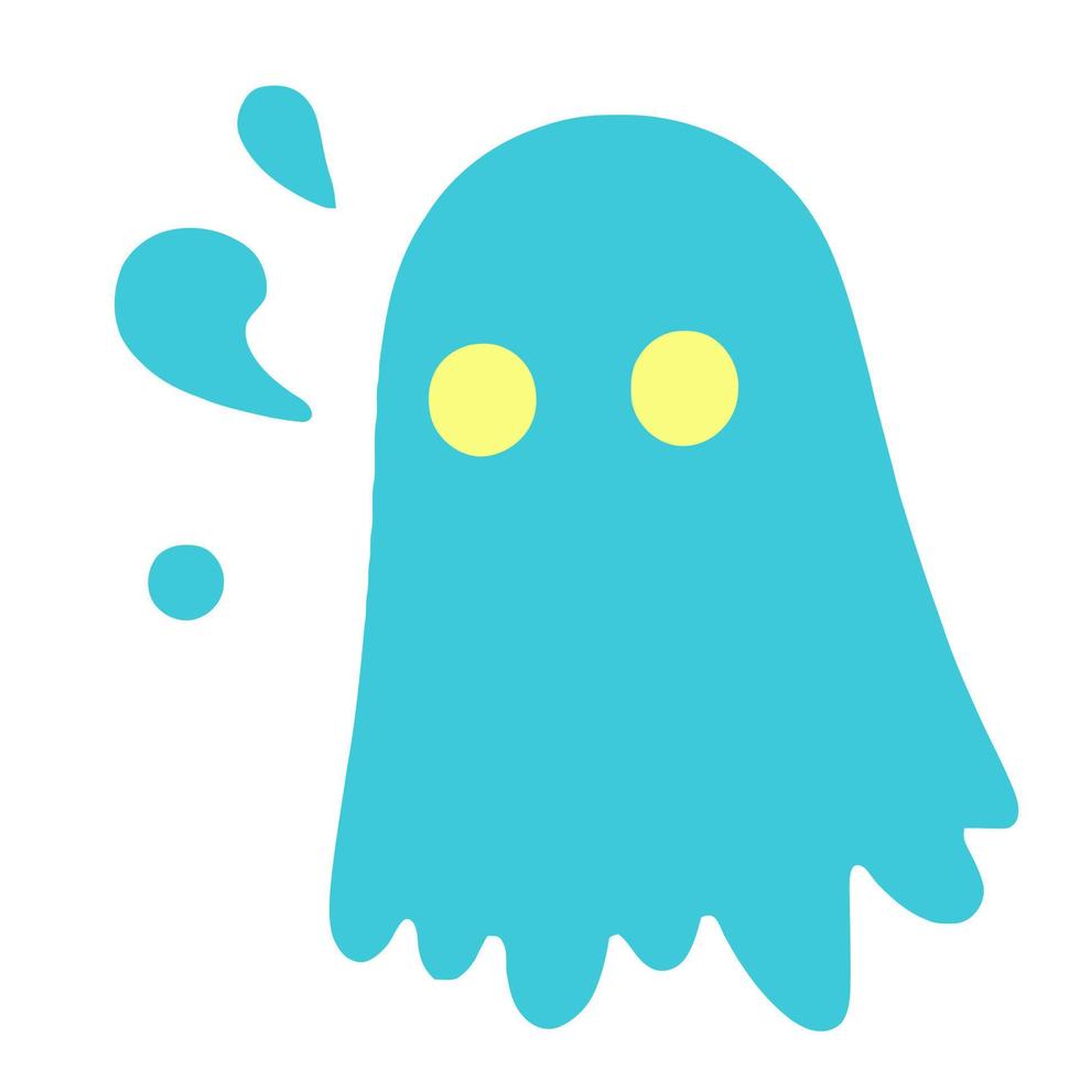 ilustración de fantasma alarmado vector