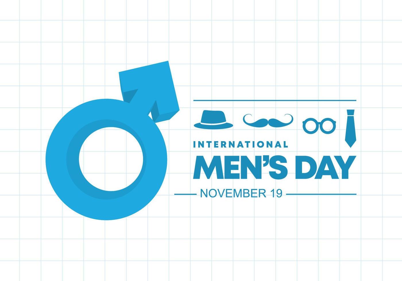 International men day celebrated on november 19. vector