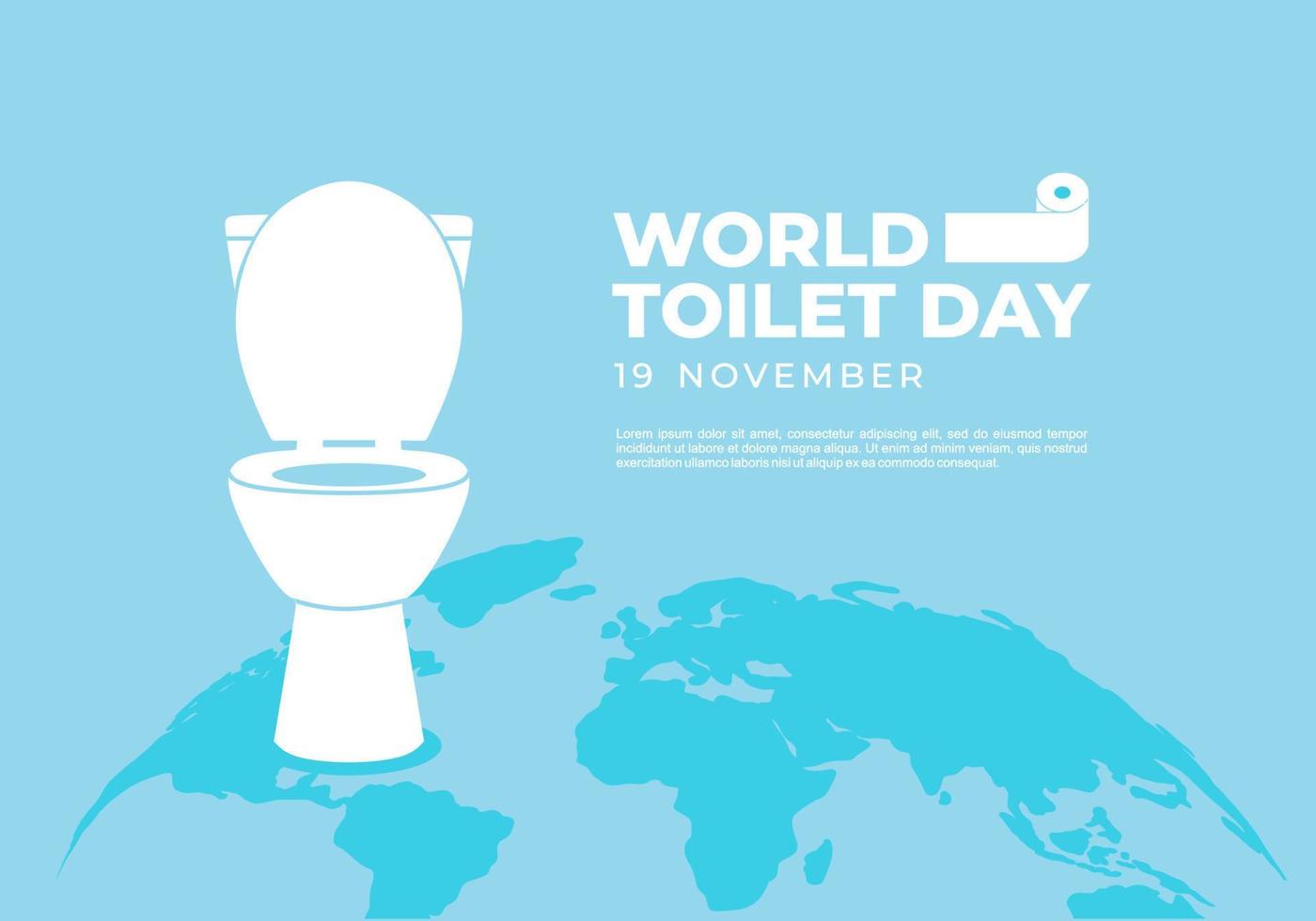 World toilet day background celebrated on november 19. vector