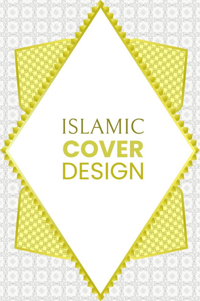 diseño de portada islámica de patrón blanco, para portada, fondo, banner, decoración. vector