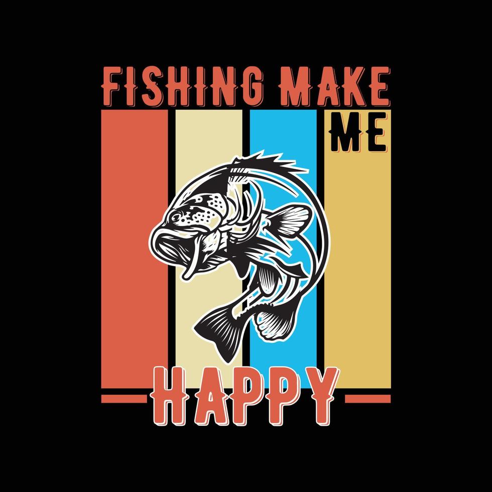 Fishing T-shirt design vector