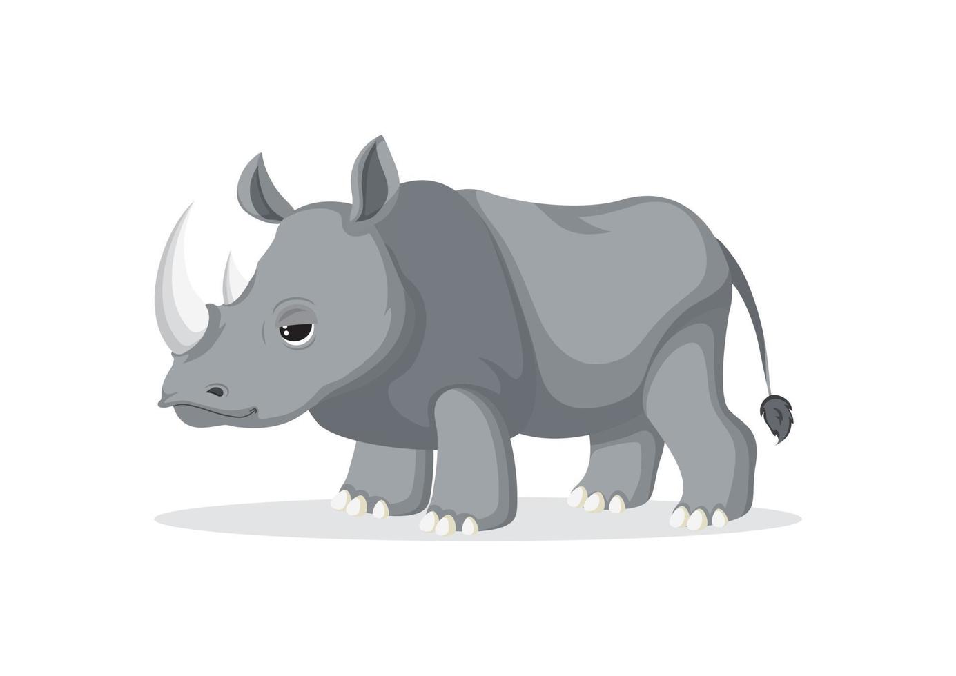 Clipart rhinoceros vector isolated on white background
