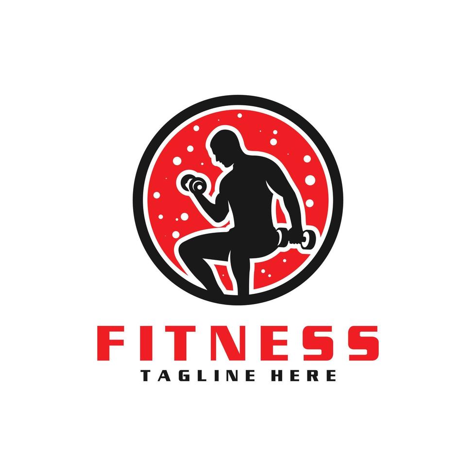 fitness sports illustration logo design vector