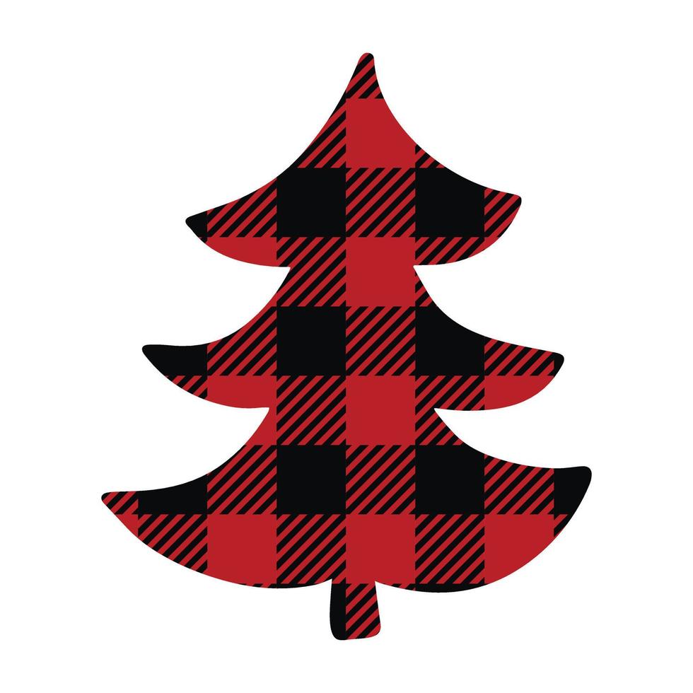 Classic Buffalo Plaid Lumberjack ornament seamless pattern background. Red and black checkered pattern, flannel fabric shirt print. Winter Christmas tartan backdrop vector