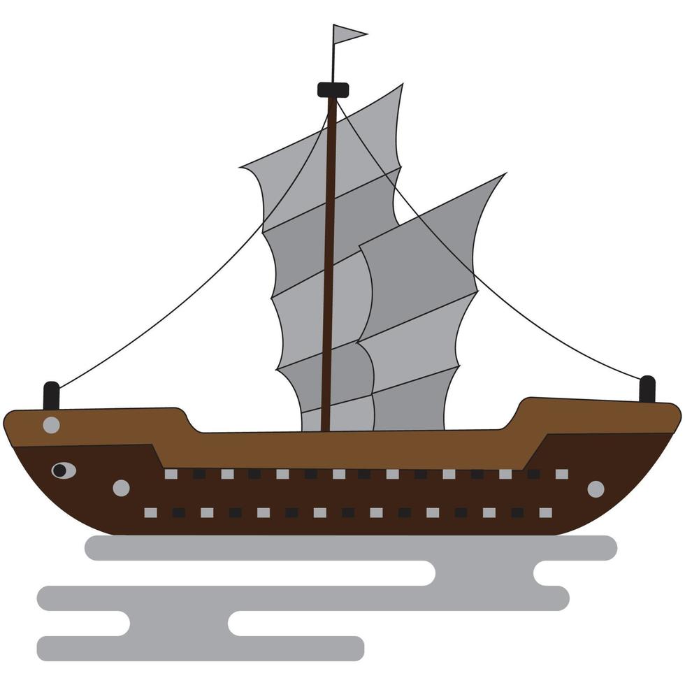 ilustración del icono de velero vector