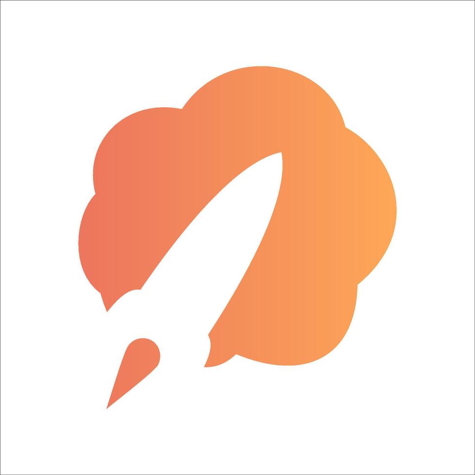 Rocket Cloud Logo Template vector