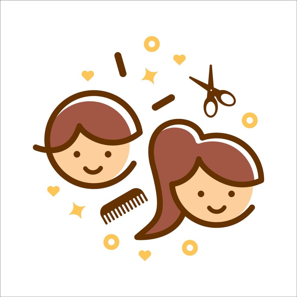 Kids Salon Logo Template vector