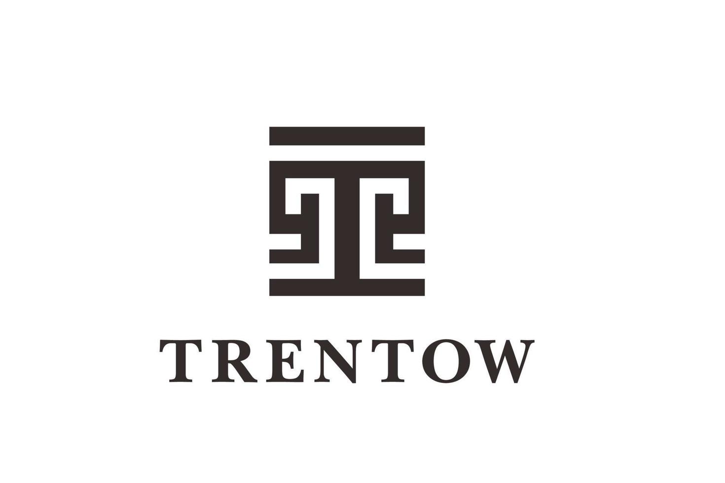 Clean and stylish logo forming the letter T with business card templates. vector