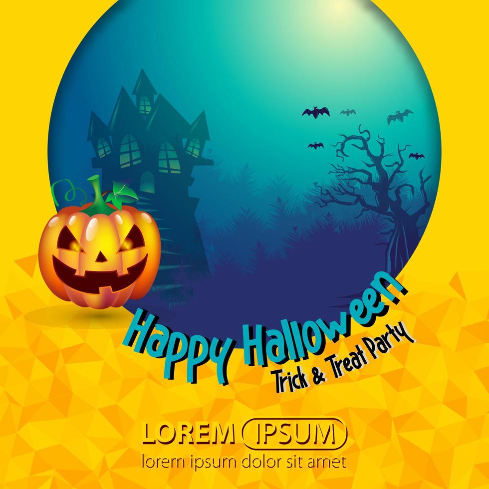 diseño de fondo de celebración de fiesta de diversión de feliz halloween. elementos de halloween, noche de halloween vector