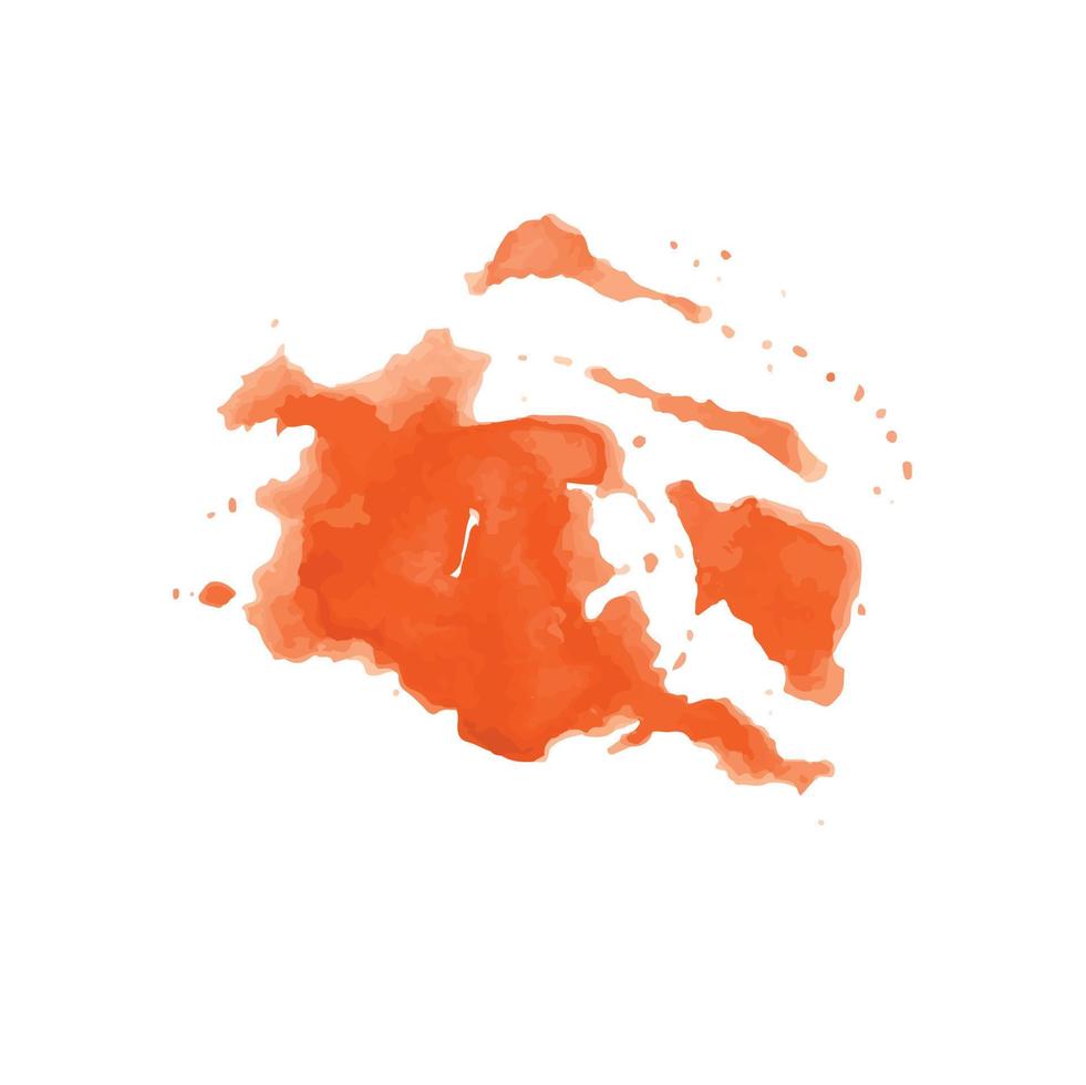 orange watercolor clouds vector