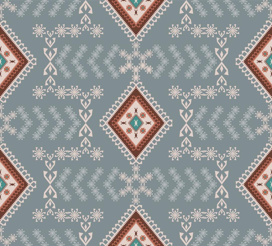 Ethnic arabesque geometric pattern. Ethnic Persian geometric diamond shape vintage style seamless pattern background. Use for fabric, textile, interior decoration elements, upholstery, wrapping vector