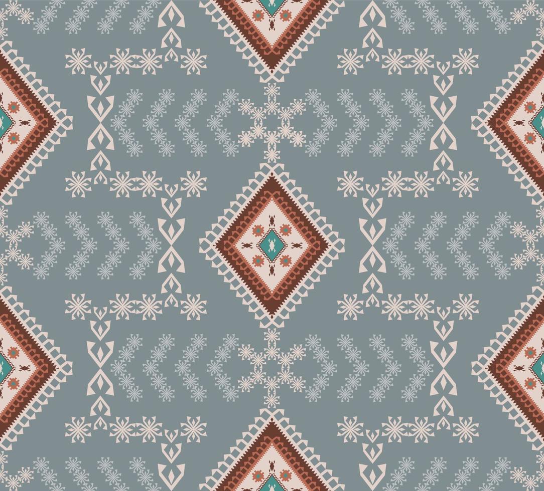 Ethnic arabesque geometric pattern. Ethnic Persian geometric diamond shape vintage style seamless pattern background. Use for fabric, textile, interior decoration elements, upholstery, wrapping vector