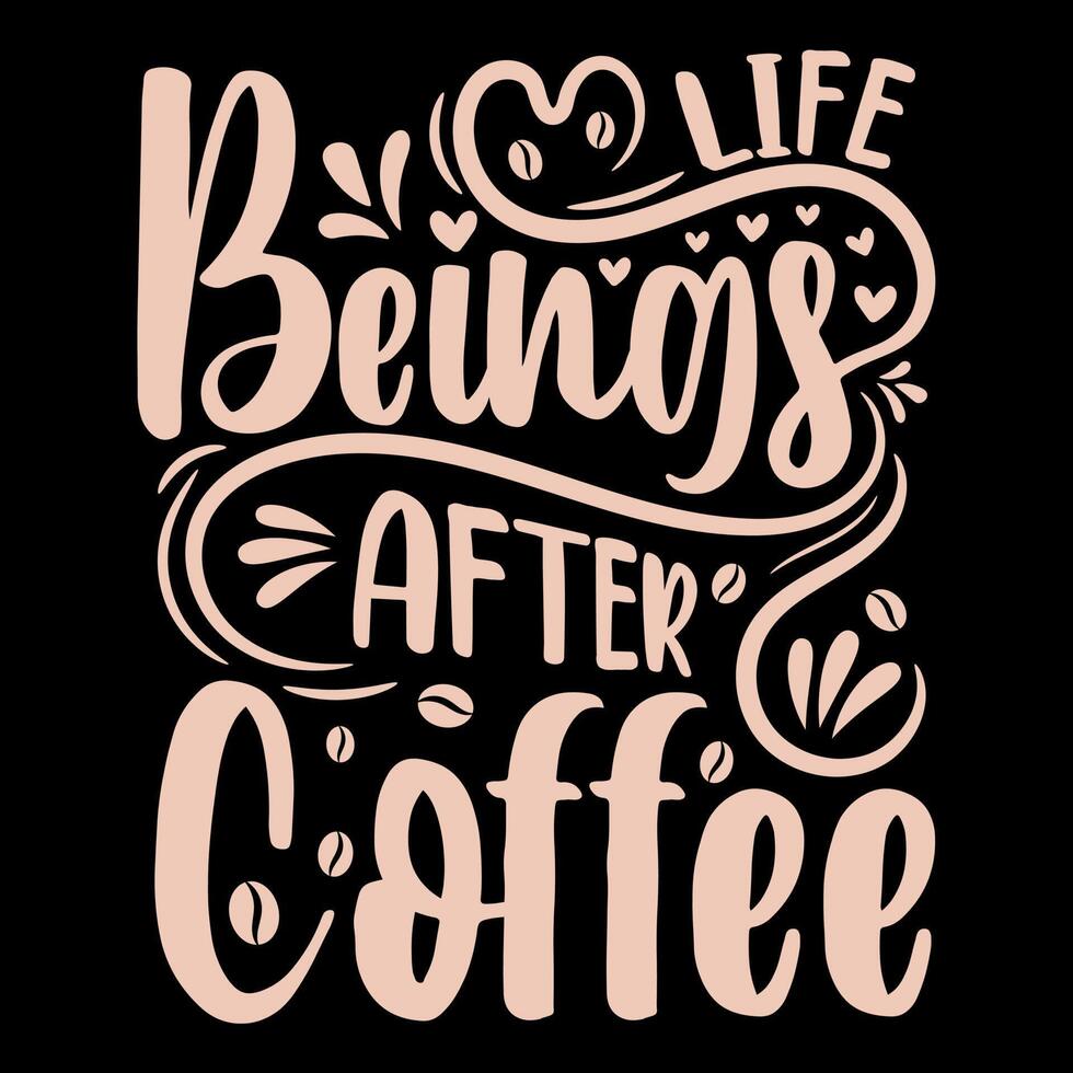 Coffee Cup vector, typography Coffee element, hand drawing coffee cup, coffee beans vector
