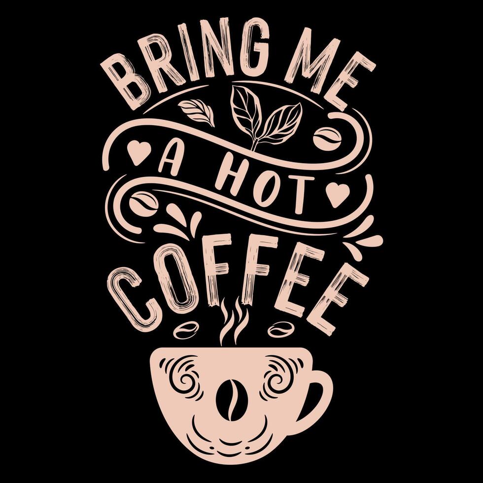 Coffee Cup vector, typography Coffee element, hand drawing coffee cup, coffee beans vector