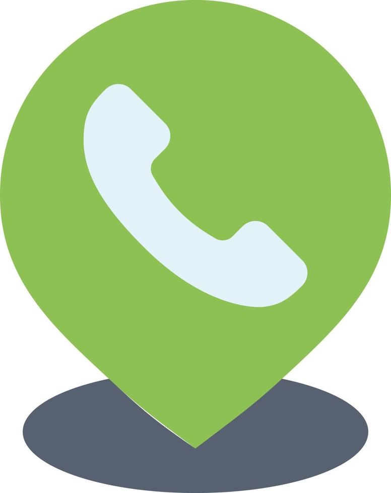 Telephone Phone Map Location  Flat Color Icon Vector icon banner Template