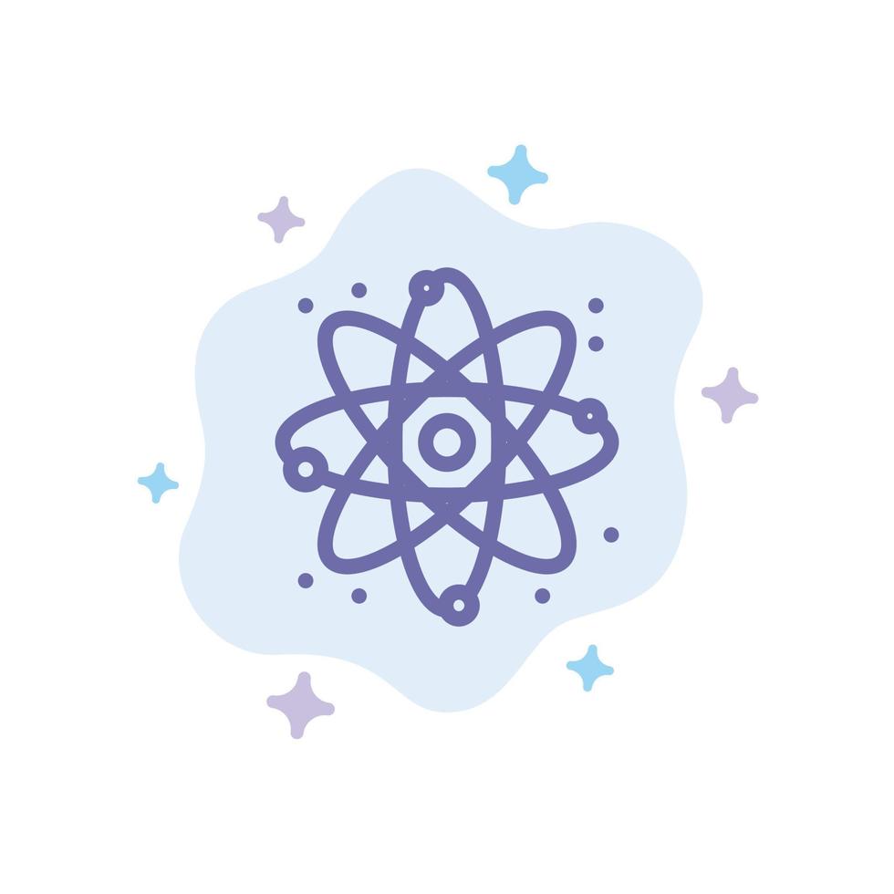 Physics React Science Blue Icon on Abstract Cloud Background vector