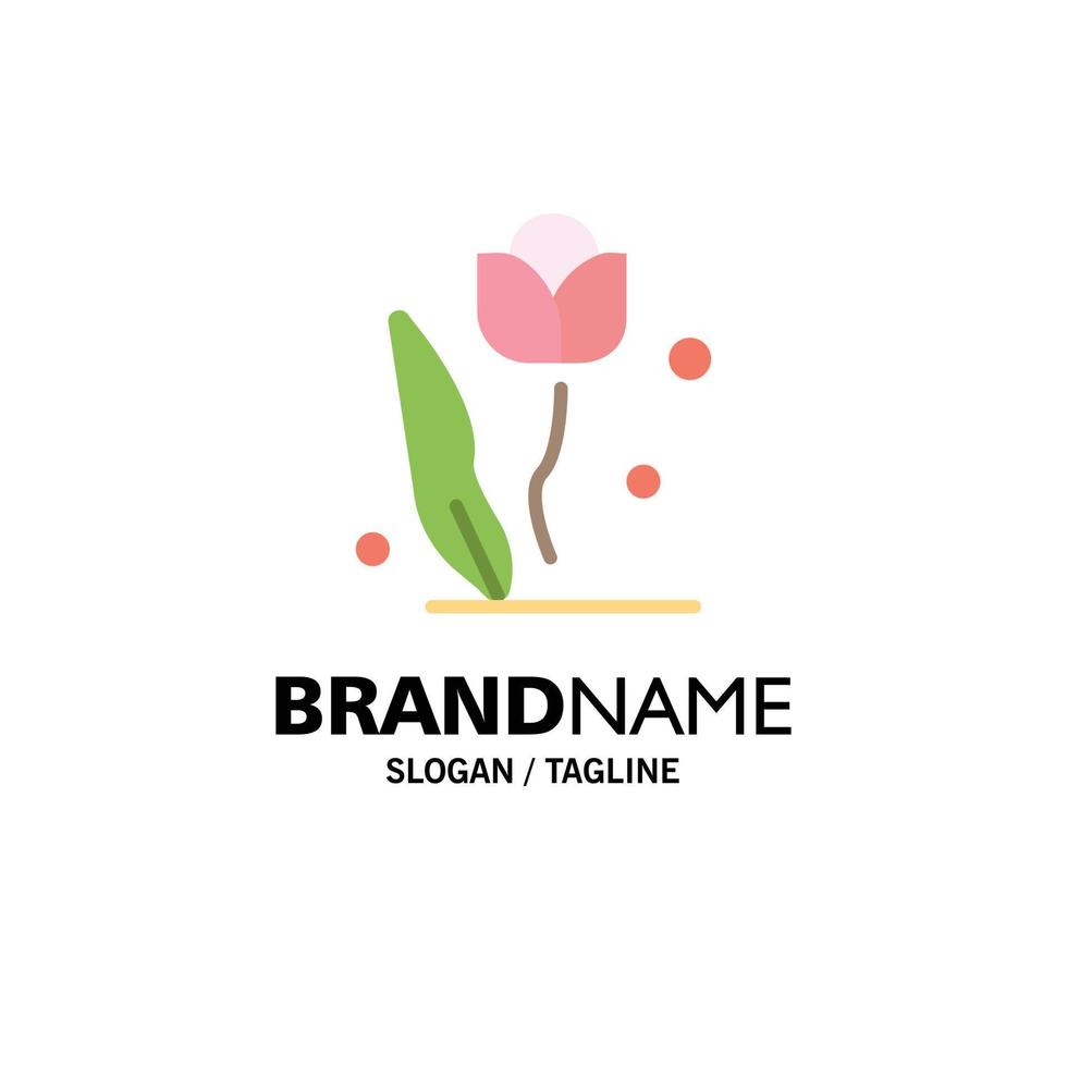 flora floral flor naturaleza rosa empresa logotipo plantilla color plano vector
