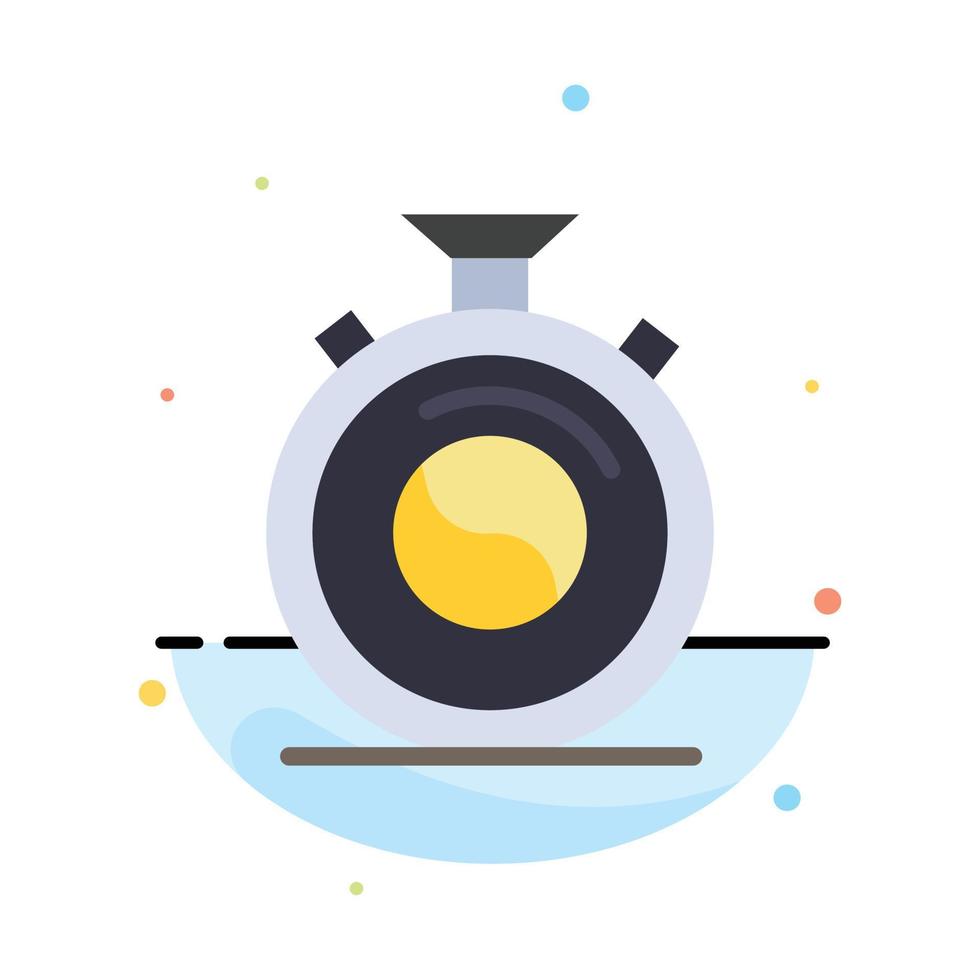 Clock Concentration Meditation Practice Abstract Flat Color Icon Template vector
