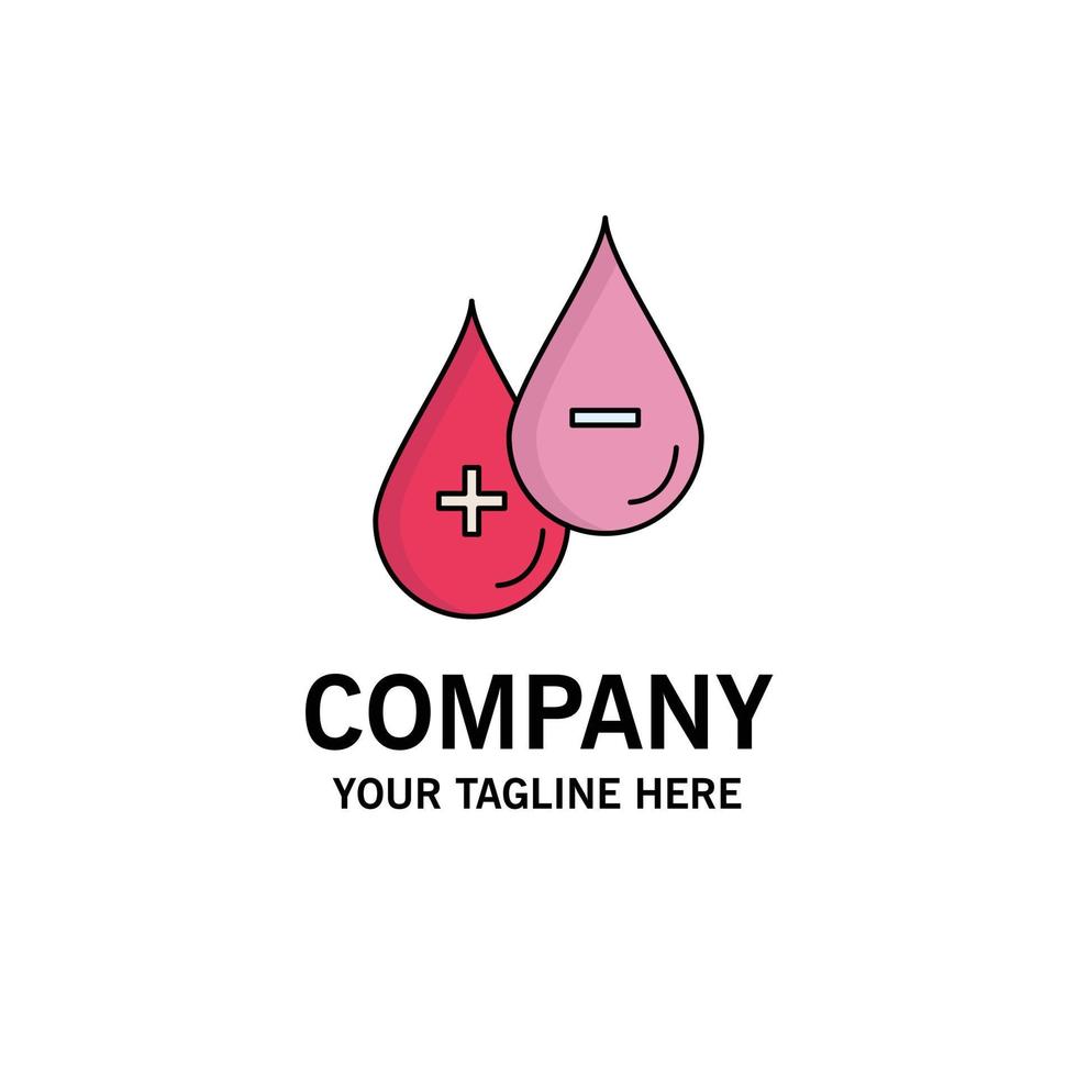 blood drop liquid Plus Minus Flat Color Icon Vector