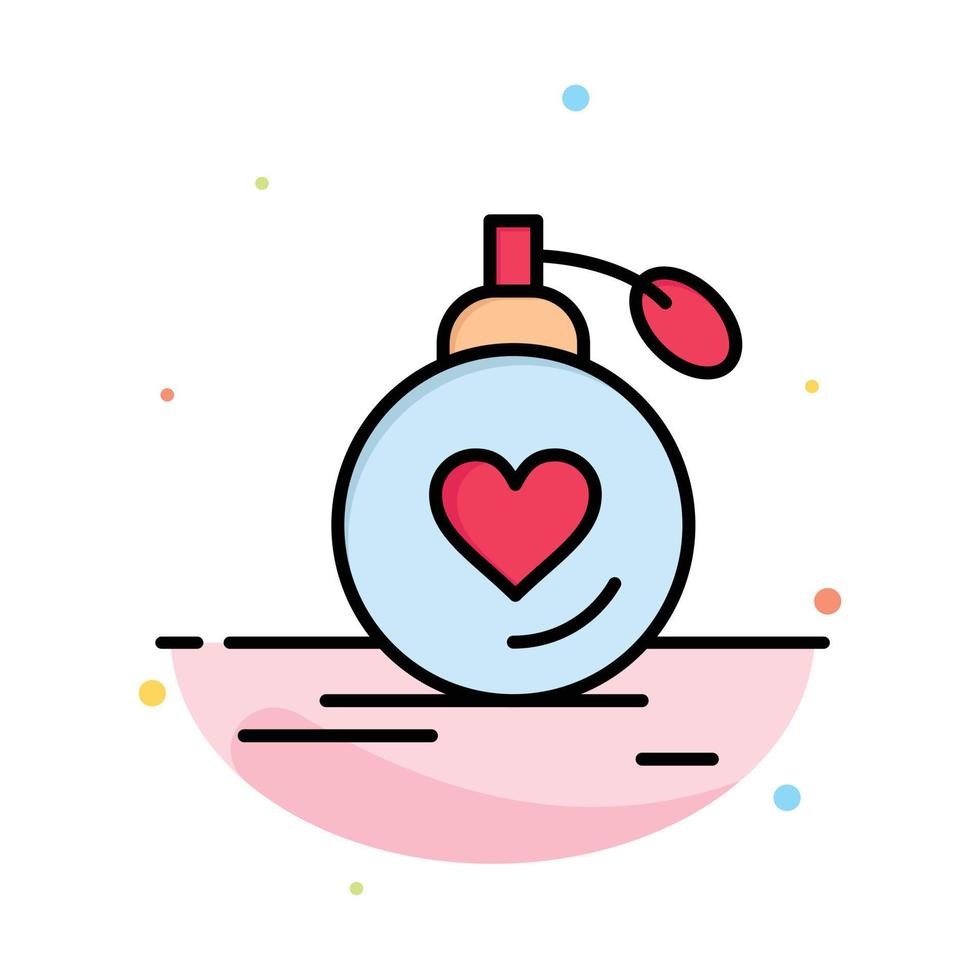 Love Marriage Passion Perfume Valentine Wedding Abstract Flat Color Icon Template vector