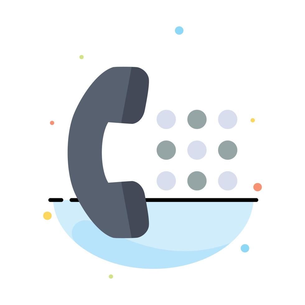 Apps Call Dial Phone Abstract Flat Color Icon Template vector