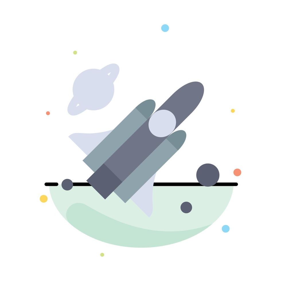 Fly Missile Science Abstract Flat Color Icon Template vector