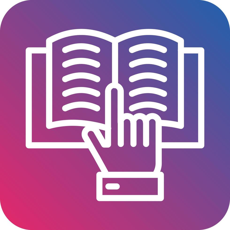 Reading Icon Style vector