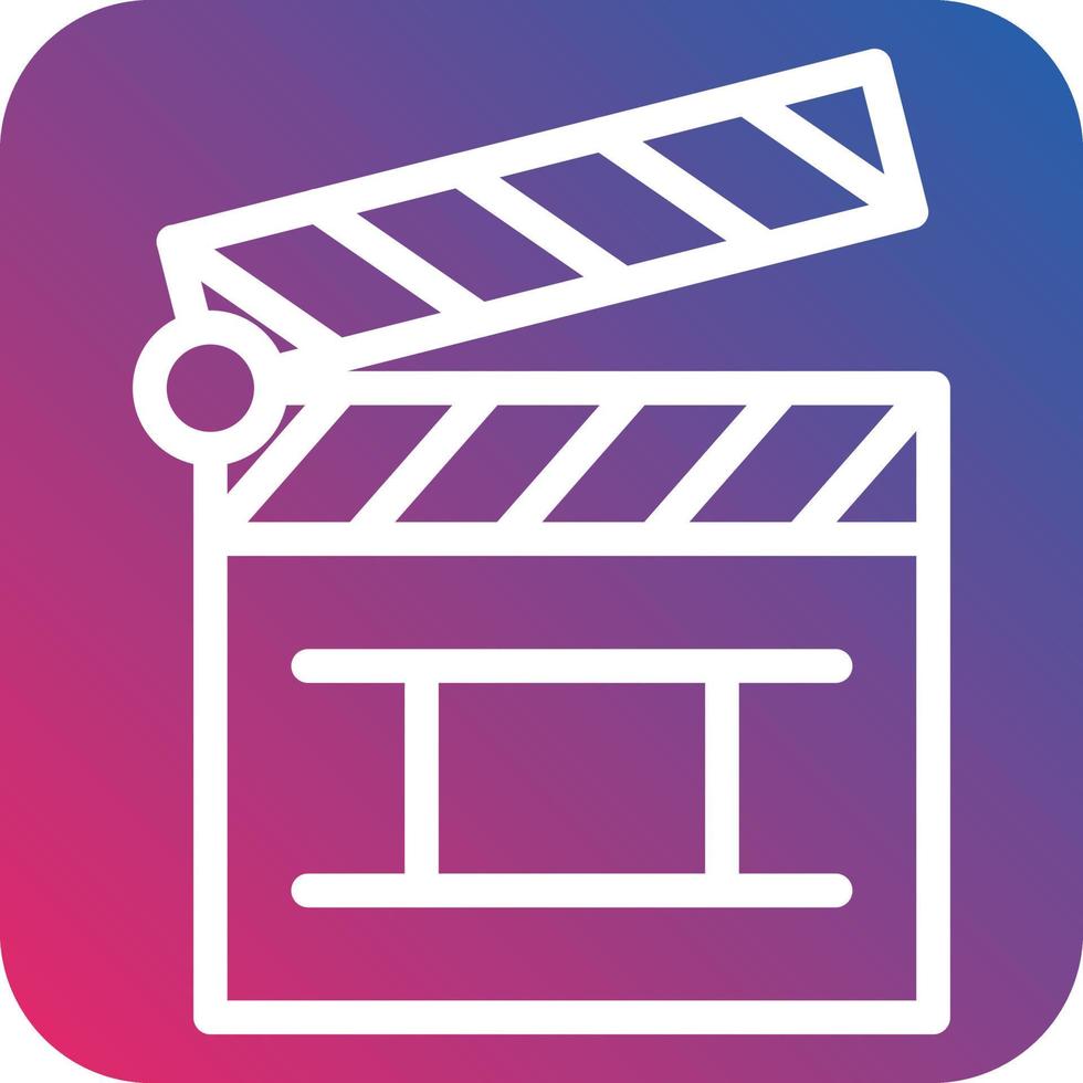 Clapper Board Icon Style vector