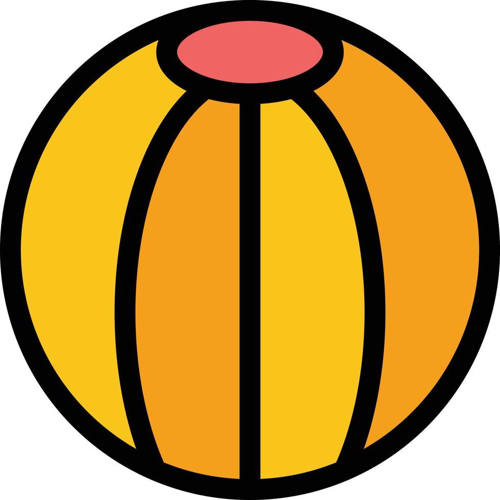 pelota playa pelota de playa juguete color plano icono vector icono banner plantilla