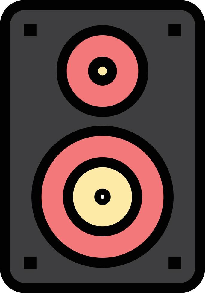 Audio Wifi Loudspeaker Monitor Professional  Flat Color Icon Vector icon banner Template