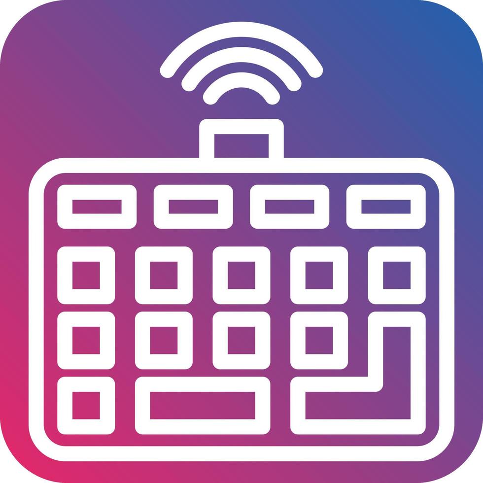 Wireless Keyboard Icon Style vector