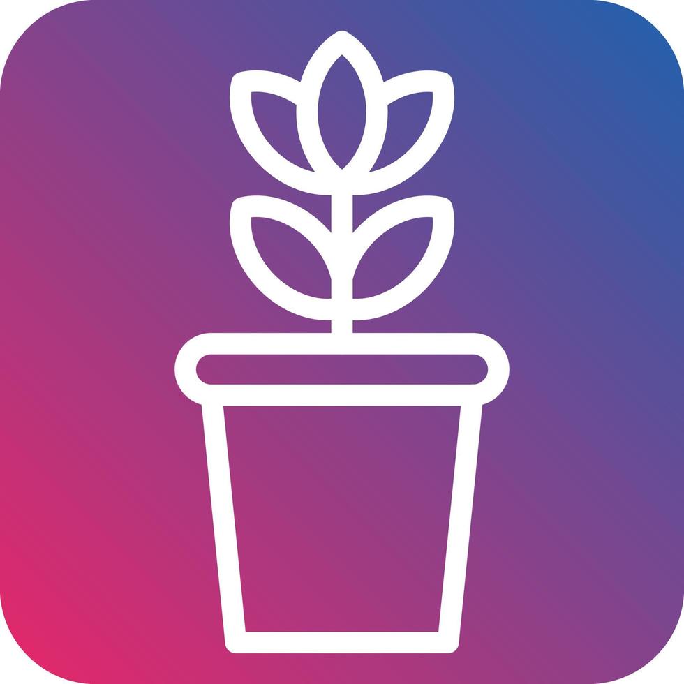 Plant Pot Icon Style vector