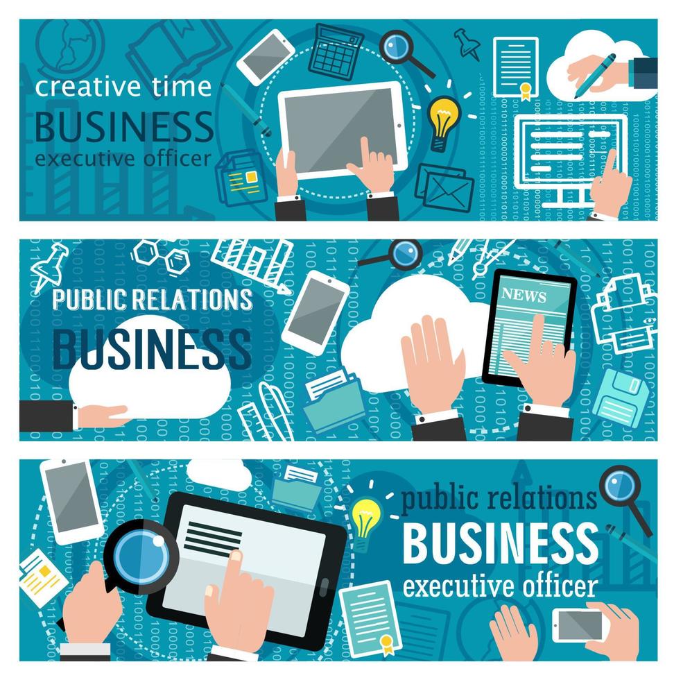 Internet business vector banner