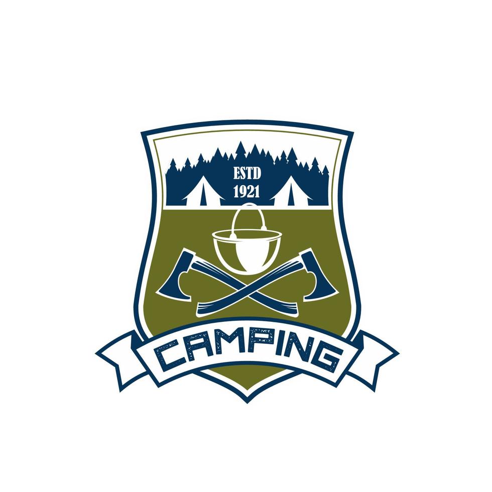 icono de tienda de campaña de vector de aventura de camping