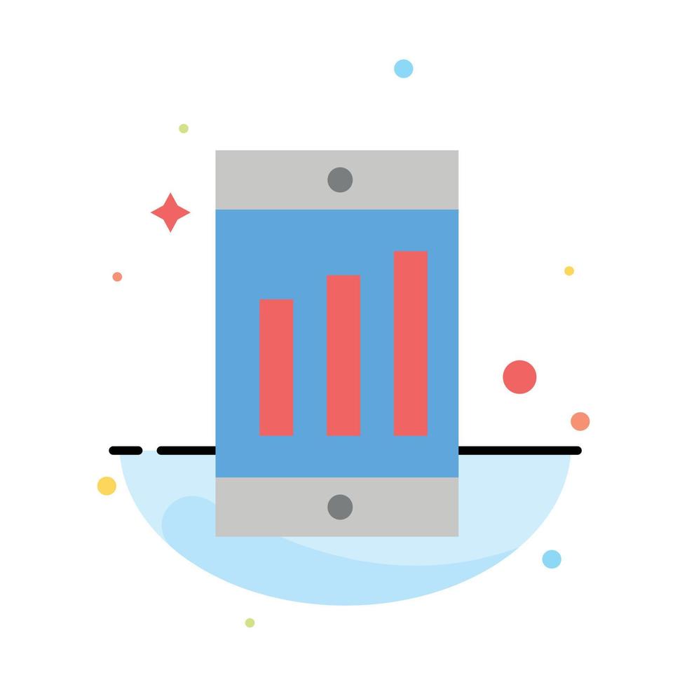 Mobile Cell Chart Abstract Flat Color Icon Template vector