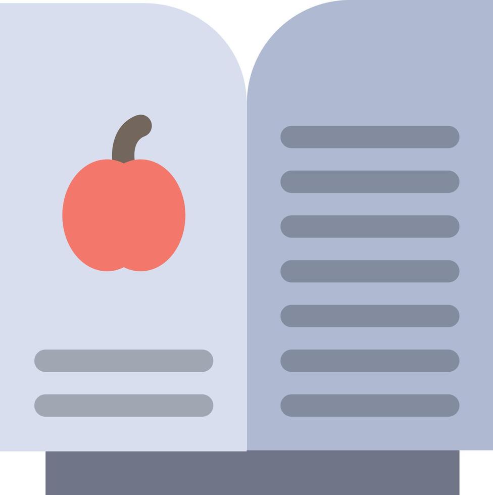 Book Apple Science  Flat Color Icon Vector icon banner Template