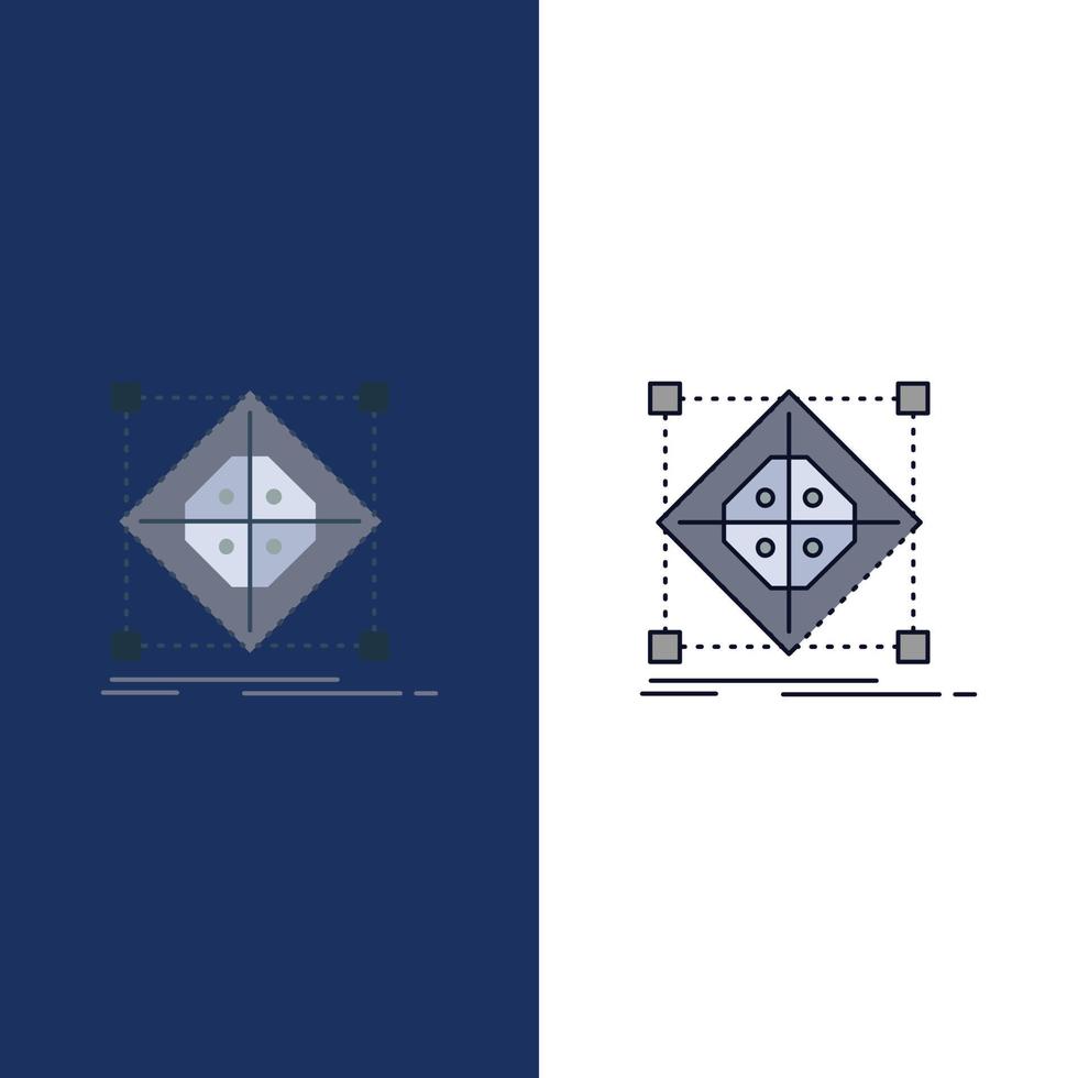 Architecture cluster grid model preparation Flat Color Icon Vector