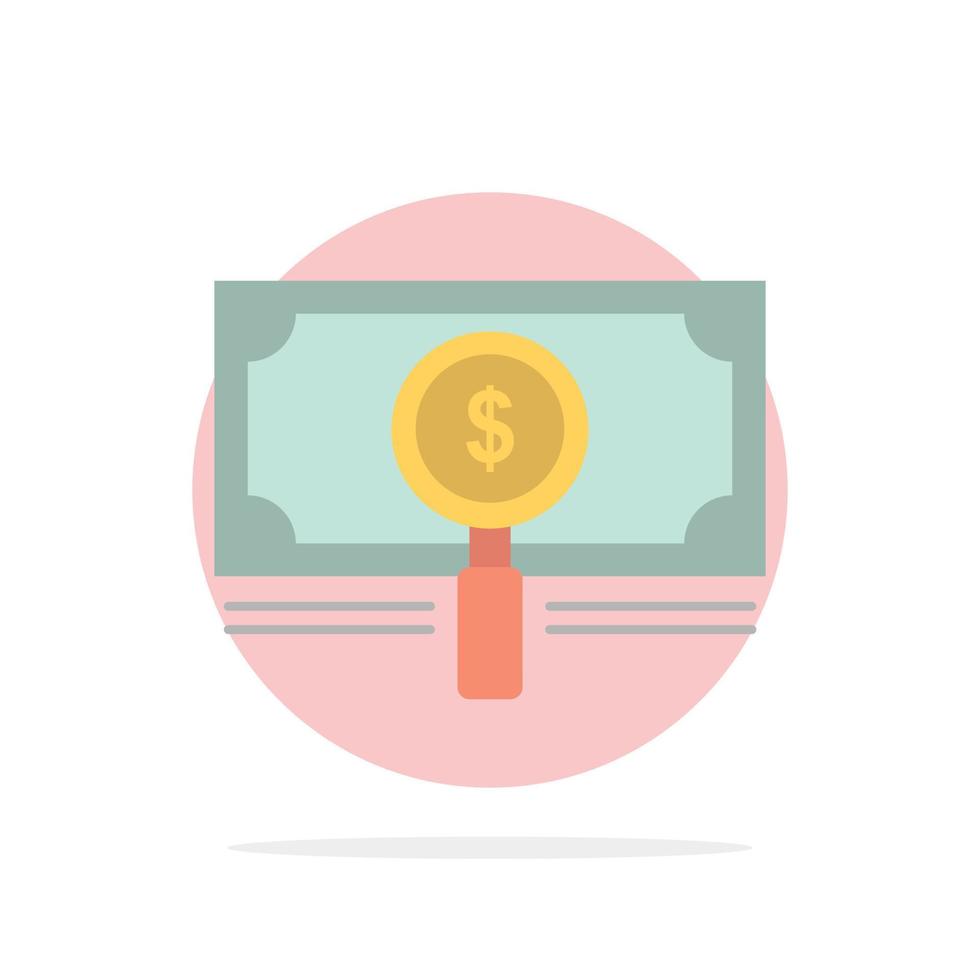 Money Fund Search Loan Dollar Abstract Circle Background Flat color Icon vector