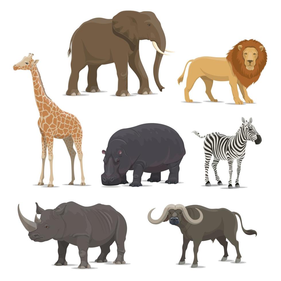 icono de animal de safari africano de mamífero de sabana salvaje vector