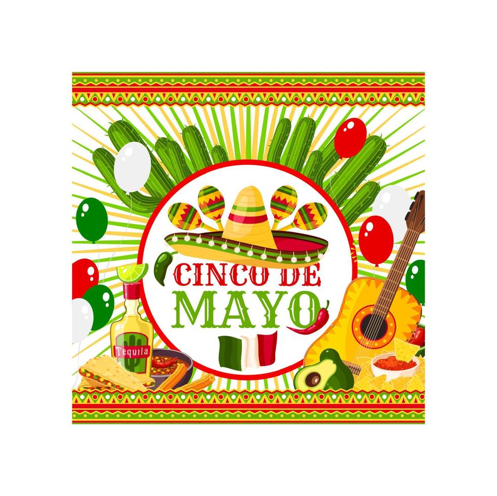 cartel cinco de mayo vector